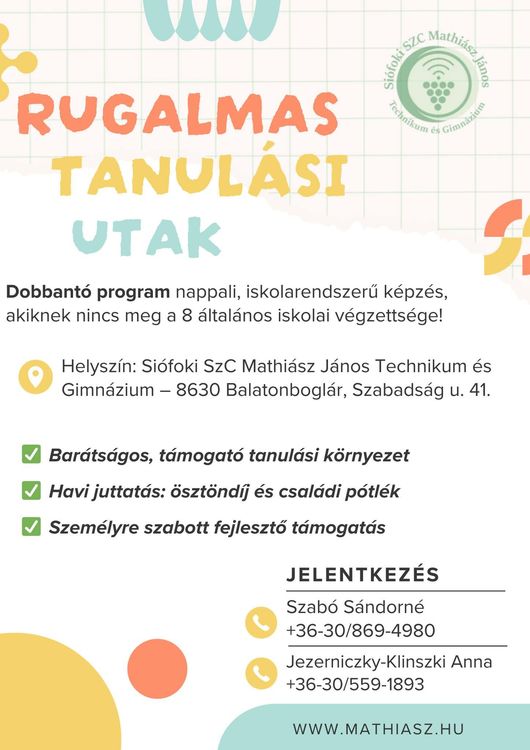 Rugalmas Tanulási Utak jelentkezés