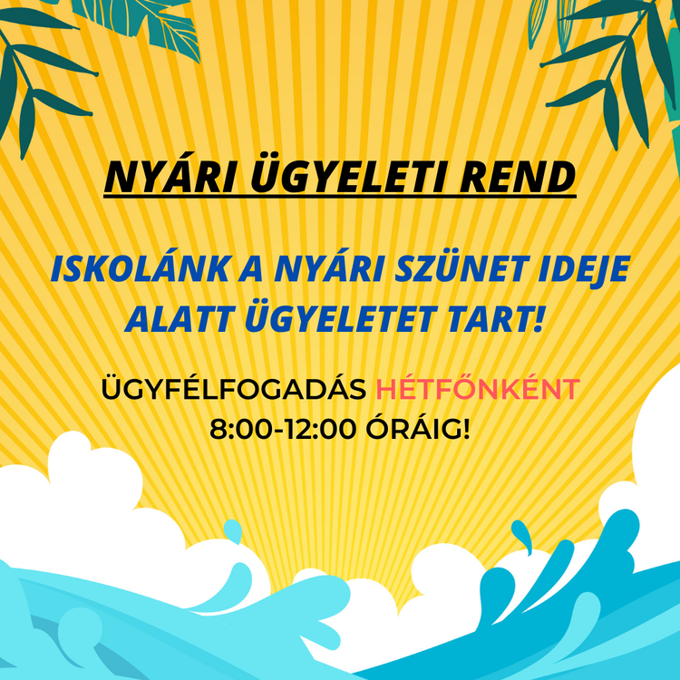 Nyári ügyeleti rend - 2024