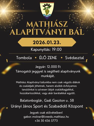 Mathiász Alapítványi Bál! 🍸🥂✧˖🎓