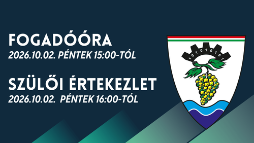 Szülői értekezlet / Fogadóóra - Október 2.